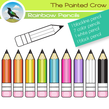 Preview of Free Pencil Clipart -  Color and Black Line