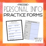Free Personal Information Practice Forms
