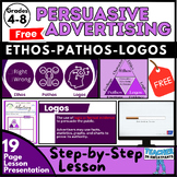 Free: Persuasive Advertising Lesson: Ethos, Pathos and Logos