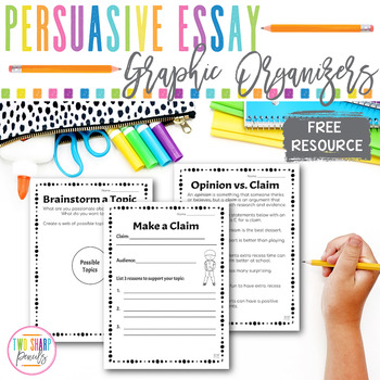 Preview of Free Persuasive Essay Writing Graphic Organizers | Opinion Writing