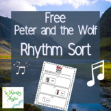 Free Peter and the Wolf Rhythm Sort Worksheet