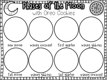 Free! Phases of the Moon With Oreo Cookies! by Khrys Greco | TpT