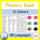 Free! Phonics Bank: 11 Colours in 48 Languages