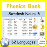 Free! Phonics Bank: Swadesh Nouns Set 6 in 62 languages