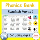 Free! Phonics Bank: Swadesh Verbs Set 1 in 62 languages