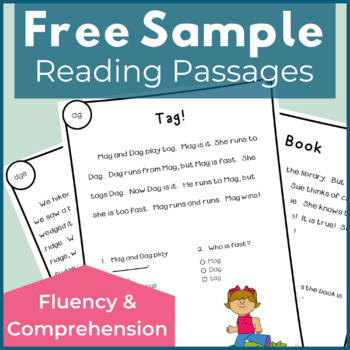 Preview of Free Science of Reading Aligned Passages for Fluency and Comprehension Questions