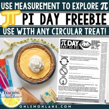 Preview of Free Pi Day Activity | Pi Day Math Activity for Area Circumference Radius Circle