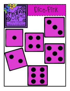 {Free} Pink Dice Clipart {Creative Clips Digital Clipart}
