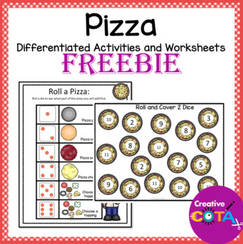 Preview of Free Occupational Therapy Pizza Literacy & Math Skills Worksheets & Activities