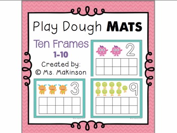 Preview of Free Play Dough Mats - Ten Frames
