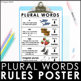 Free Plural Nouns Rules Poster: Regular & Irregular Plurals