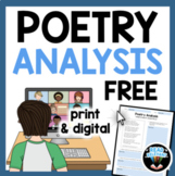 Free Poetry Activities | Poetry Analysis worksheets for Go