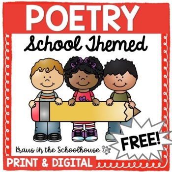 Preview of Free Poetry Unit School | Easel Activity Distance Learning