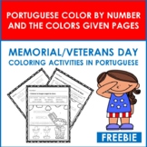 Free Portuguese Memorial/Veterans Day: Color By Number and