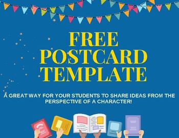 Preview of Free Postcard Template- Character Analysis, Writing, Point of View, Perspective