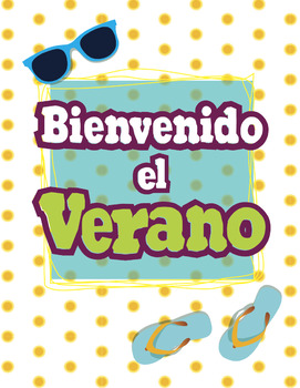 Preview of Free Poster Bienvenido el Verano