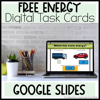 Preview of Free Potential and Kinetic Energy  Digital Task Cards | 4th Grade  |  4-PS3-1