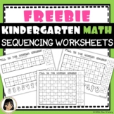 Free PreK-K Math worksheets for sequencing numbers