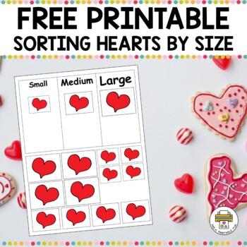 Preview of Free Preschool Valentine's Day Heart Sorting Activty