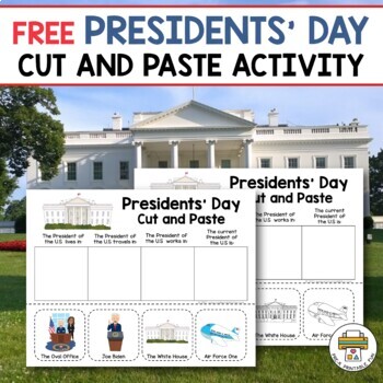Preview of Free President's Day Cut & Paste Activity