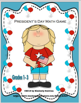 Preview of Free President's Day Math Task Cards  Google Slides Independent Workbook