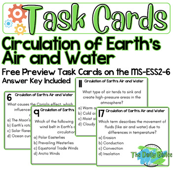 Preview of Free Preview of Task Card - MS-ESS2-6 Circulation of Earth's Air and Water