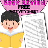 Free Printable Book Review Worksheet: Book Report Rating Activity