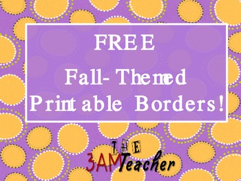 Preview of Free Printable Bulletin Board Borders for Fall