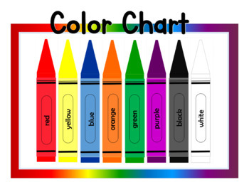 Preview of Free Printable Color Chart for Preschool
