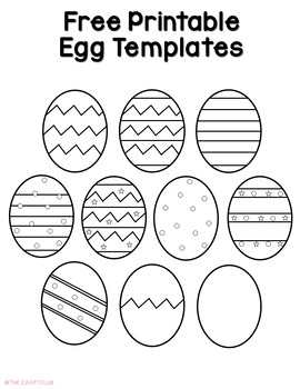 Preview of Free Printable Egg Template