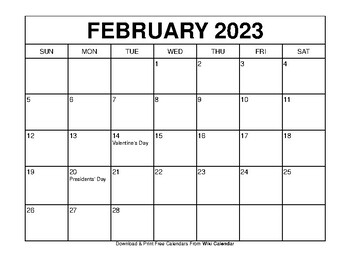 Free Printable February 2023 Calendar Templates by Sharon Gore | TPT