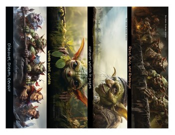 Preview of Free Printable Goblin Bookmarks