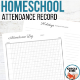 Homeschool Attendance Record Homeschool Planner Printable 