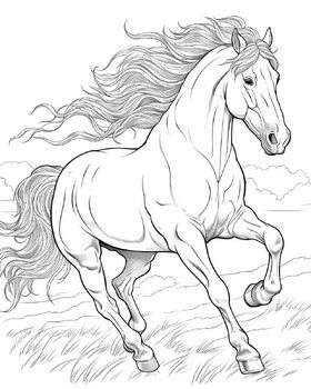 Free Printable Horse Coloring Page! by Read and Learn 101 | TPT