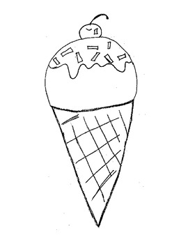 Free Printable Ice Cream Cone Coloring Page by sotomorrow | TpT