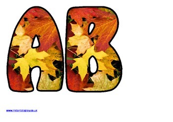 Preview of Free Printable Lettering Sets for Autumn / Fall Displays