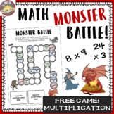 Free Printable Math Board Game Multiplication Game 3rd-5th