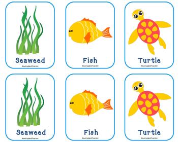 Free Printable Ocean Matching Cards Memory Game By Newenglandteacher