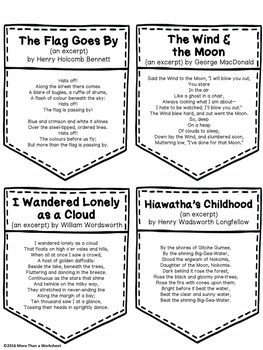 Free Printable Poems for Poem in Your Pocket Day by More Than a Worksheet