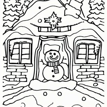 Free Printable Snowman Coloring Page by Printable Holiday Bookmarks