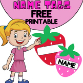 Free Printable Strawberry Name Tag Template | Sweet Classr