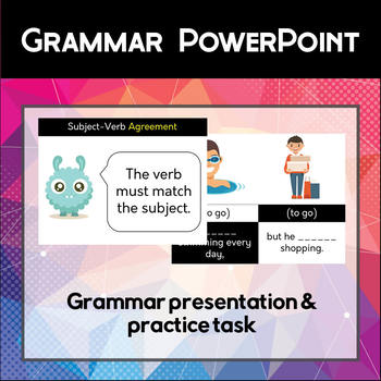 Free Product Sample - English Grammar PowerPoint and Worksheet by Andy Babb