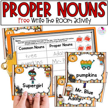 Preview of Common and Proper Nouns - Fall Center - FREE