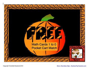 Preview of Free Pumpkin Math Cards - Numbers 1 to 10, Ten Frames, and Number Words