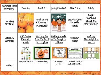 Free Pumpkin Week Activities by Kristen Smith | Teachers Pay Teachers