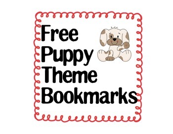 free puppy theme bookmarks by the pawsitive pencil tpt