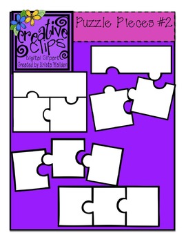 Preview of {Free} Puzzle Piece Templates 2 {Creative Clips Digital Clipart}