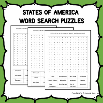 free puzzles list of 50 states of the united states word search puzzles