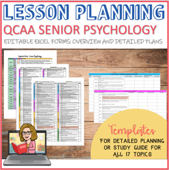 Preview of Free - QCAA Psychology Content Lesson Planner - Units 1 to 4