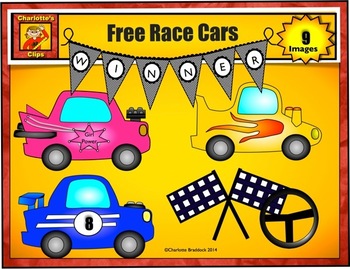 Preview of Free Race Car Clip art from Charlotte's Clips